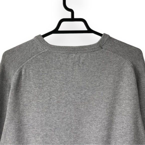 Crew Clothing Grey Cotton Cashmere V-Neck Jumper - Size L - Picture 4 of 9